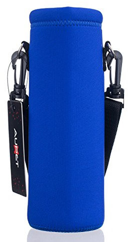 AUPET Water Bottle Carrier, Insulated Sling Bag, 500ML, Adjustable Shoulder Strap, Great for Stainless Steel and Plastic Bottles, Sport and Energy Drinks