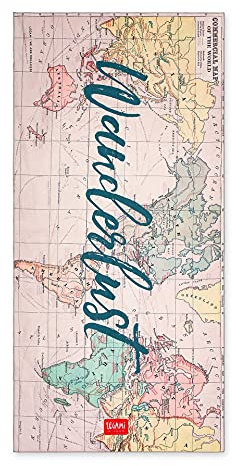 Legami - Strandtuch, Motiv: Travel, schnell trocknend, sehr saugfähiges Handtuch aus Mikrofaser, kompakt, leicht zu tragen, Maße: 85 x 180 cm, für Strand, Pool, Meer, Garten.