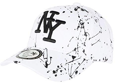 Casquette NY Blanche et Noire Mode Originale Fashion Tags Baseball Paynter - Taille Unique - Blanc