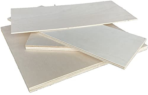 Paneles de hoja de contrachapado de 10 mm multicapa de álamo 1ª elección 15 x 21 cm. Juego de 4 arcos para madera