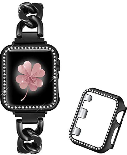 Dilando Compatibile con cinturino Apple Watch, 38 mm, Acciaio inossidabile, Diamante