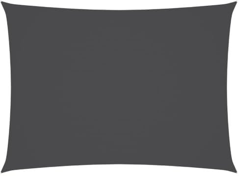 vidaXL Voile de Parasol Voile d'Ombrage Ecran Solaire de Jardin Store de Patio Terrasse Balcon Extérieur Tissu Oxford Rectangulaire 3x4,5 m Anthracite