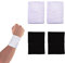 SHULLIN Schweißbänder 4 Stück Handgelenk Band Sport Schweißband Weiche verdickte Wristband Absorbierende Schweißbänder für Tennis,Fußbal,Basketball, Laufen, Fitnessstudio, Training(Schwarz und weiß)