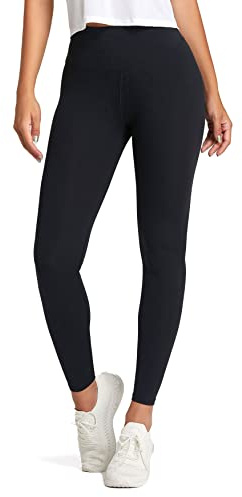 OVRUNS Yoga Pants for Women Tummy Control Gym Leggings with Pockets for Sport Athletic Workout Running - New Black S