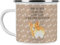 Mr. & Mrs. Panda Camping Emaille Tasse Corgi Po - Geschenk, Motivation, Hundemama, Edelstahl Trinkbecher, Hundeliebe, Hund, Hunderasse, Blechtassen,