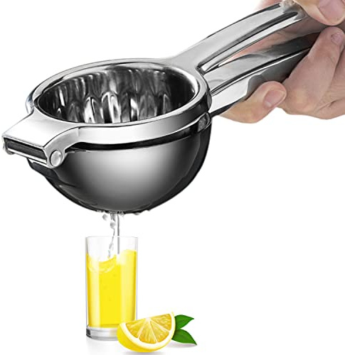 Real Stainless Steel Lemon Squeezer Citrus Juicer Hand Press Heavy Duty Manual Squeeze Juice Extractor Maker Orange Lime Grapefruit Presser