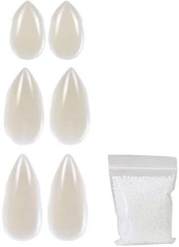 BOBOZHONG Vampirzähne, 3 Paar Halloween Vampire Falsche Zähne mit Zähnen Pellets Kleber für Cosplay Party Requisiten Halloween Party Zähne,13/15/17 mm.