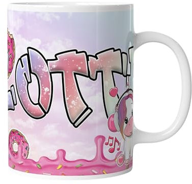 timalo® Tasse Motiv Einhorn mit Namen bedrucken lassen | Individuelle Kindertasse mit Wunschname für Mädchen Kinder Mug-candy1