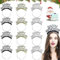 Happy New Year Haarreif, 12 Stück Silvester Kopfschmuck, Haarreifen Happy New Year Silvester Party Haarreif, Silvester Deko 2025 Tiara, Silvester Stirnband mit Silber Gold für Silvester Party (12pcs)