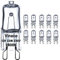 Vinaco Gluhbirn G9 33W, 10er Pack Halogen G9 230V 33W, Halogenlampe G 9 Dimmbar Warmweiß 2800K, Lange Lebensdauer mit Hoher Helligkeit 350LM, G 9 Halogen 33 W für Kronleuchter, Kabinettbeleuchtungen