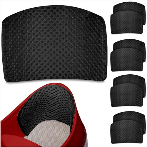 SULPO 4 Paar Fersenpolster Sneaker - Fersenpolster für zu große Schuhe - Fersenkissen - Fersenschutz für Schuhe - Heel protector - Druckstellen pflaster für Fersen - Ferse schuheinlagen -schwarz