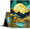 BPQOJB for Microsoft Surface Pro 7 Case with Adjustable Stand & Auto Wake/Sleep Slim Smart Protect Cover Tablet Case for Microsoft Surface Pro 7 Plus/6/5/4 12.3 inch - Galaxy Moon Mountain