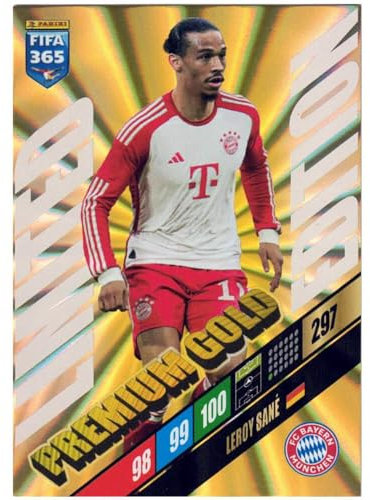Panini Fifa 365 Karten 2024 - Trading Cards - Sammelkarten - Limited Edition Card - Auswahl (Leroy Sane - Premium Gold)
