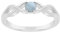 4mm runder Larimar 925 Sterling Silber Solitär-Ehering mit geteiltem Schaft für Damen, 63