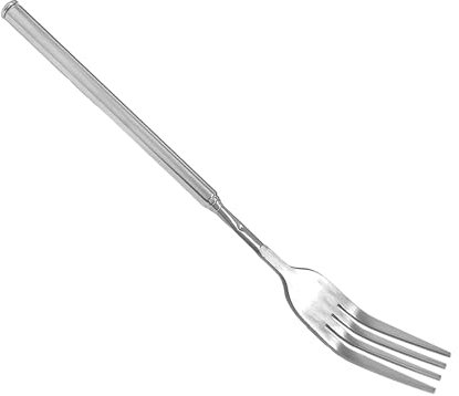 1 tenedor telescópico para barbacoa de acero inoxidable, tenedor de barbacoa retráctil multifuncional, tenedor de cocina y juego de cucharas, tenedor retráctil de 8,7 a 25,43 pulgadas, adecuado para