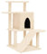 vidaXL Rascador para Gatos con Postes de Sisal, Árbol con Plataformas, Torre Escalador para Mascotas, Centro de Actividades, Color Crema 97 cm