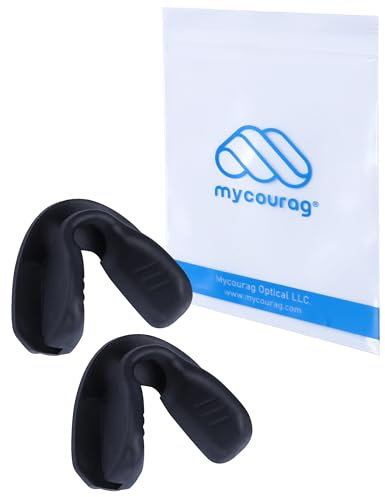 MYCOURAG 2 Paar Ersatz-Nasenpads Nasenstücke für Oakley Kato OO9455M Sonnenbrille - Schwarz