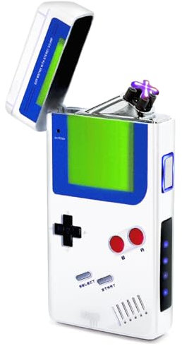 Rolls Electric Lighter - Cool Lighters - Retro Gamer Gifts for Men - Rechargeable Gadgets - Custom Unique Birthday Gifts - Stocking Stuffers for Men and Women - by Rolls Plasma Lighter (Blue)