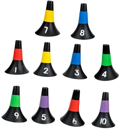 KITANDOVE 10pcs Soccer Training Roadblock Agility Cones Plastic Traffic Cones Mini Basketball Fitness Cones Mini Hoop Basketball Soccer Cones Soccer Training Gadget Disc or Utensils Football