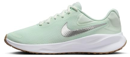 Nike Revolution 7 Straßenlaufschuh für Damen, Barely Green/Metallic Silver-White, FB2208-303, 41 EU (W 9.5 US)