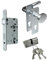 BKS Zimmertür/Wohnungstür/Badezimmer Komplett Set, inclusive Aluminium Schild Beschlag (PZ Profilzylinder/Knauf, DIN LINKS, Kurzschild 165mm x 40mm)