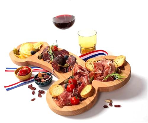 Bachelorette Party Decorations, Large 15.75 inch Wood Hen Aperitif Board Cutlery Tray Bachelorette Party Naughty Plate Fruit Tray Appetizer Plate for Bridal Shower Party Supplies