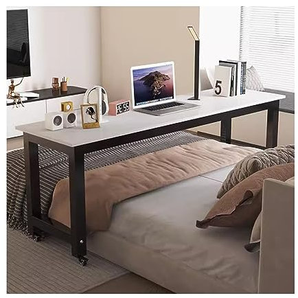 JXIPANUL Überbetttisch Überbetttisch mit Rädern, beweglicher Betttisch zum Arbeiten/Essen/Spielen, Heim-/Betttisch, (Größe: 180 x 40 x 80 cm) (180 x 40 x 80 cm)