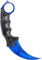 CSGO CS2 Messer Karambit Elite Doppler Sapphire Stumpf - Counter Strike Global Offensive Carambit Knife scharf - Coole Gaming Accessoires, Sachen, Stuff, Deko & Geschenke für Jungs & Männer