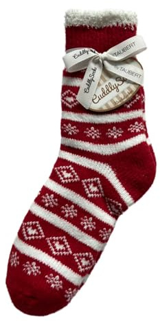 Taubert 242177588 KUSCHELSOCKEN dick Sweden 1 Paar Farbe rosso/off-white