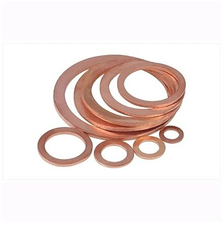 M4 M5 M6 M7 M8 M9 M10 Brass Copper Sealing Boat Washer Flat Gasket Ring Sump Oil Seal Fitting Thickness 1.5mm(M10x14x1.5 20Pcs)