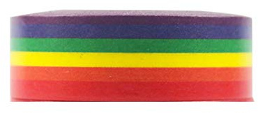 BOGEEL Regenbogen-Tapes, Scrapbooking-Klebeband, ästhetisch, bunt, Aufkleber, Klassenbelohnungen, Partyzubehör für Kinder, Studenten, Papier