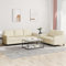 Juroupi 2-TLG. Sofagarnitur mit Kissen Sofa Wohnzimmer Sitzgruppe Wohnzimmer Sofa Set Sofas FüR Wohnzimmer Creme Kunstlederer - 3201761