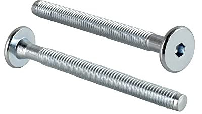 Zylinderkopfschrauben M6 x 65 mm mit Innensechskant Flachkopfschrauben Möbelschrauben/Möbelverbinder (10 Stück)