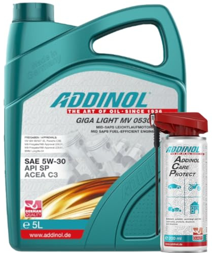 ADDINOL Motoröl 5W30 Giga Light MV Long Life + ACP Multifunktionsspray