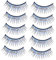 VINTORKY Faux Cils Exagérés avec 5 Souples et Lisses pour Performances de Danse Accessoire de Maquillage Unique