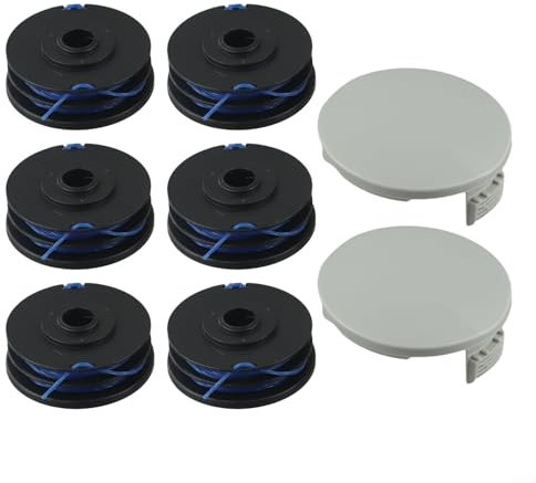 Bobine de rechange avec couvercles pour débroussailleuse modèles RLT6030 RLT6130 RLT4027 RLT4125 RLT5027 RLT5127 (6+2)