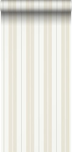 Sanders & Sanders Tapete Streifen Gelb und Beige 53 cm x 10.05 m