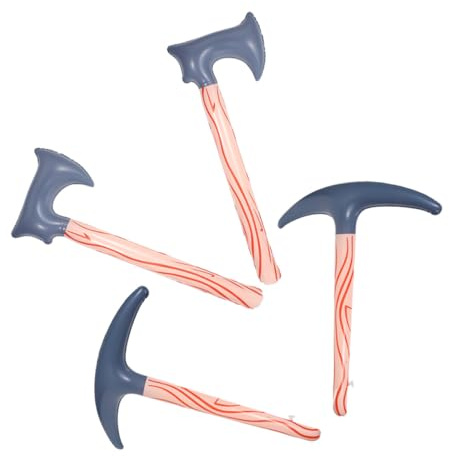 JOINPAYA 4pièces Lot de Haches Gonflables Pioches pour Halloween Décoration Anniversaire Maison Hantée Accessoire Déguisement