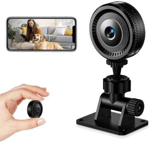 1080P WiFi Mini Kamera mit Nachtsicht & Bewegungserkennung – Kabellose Outdoor Überwachungskamera mit 3 Stunden Akkulaufzeit, Zweiweg-Audio, TF-Speicher, APP-Steuerung für Haus, Shop, Haustiere & Aben