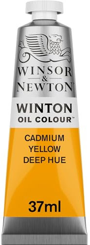 Winsor & Newton Winton 37ml Oil Colour Tube - Cadmium Yellow Deep Hue,1414115