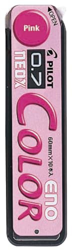 Pilot Color Mechanical Pencil Lead Eno, 0.7mm, Pink, 10 Leads (HRF7C-20-P)