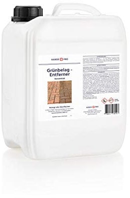 HANSE PRO Grünbelag-Entferner, 1 x 5 Liter I Konzentrat I universell einsetzbar I Algenentferner I Steinplattenreiniger I für Haus, Garten und Markise I ausreichend für bis zu 2000 qm²