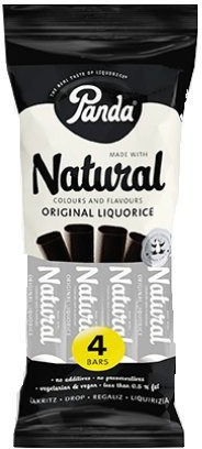 Panda Natural Original Liquorice Bars 1 Pack of 4 bars