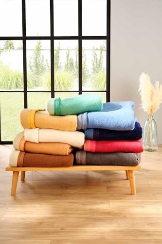 Poyet Motte AUBISQUE Decke Wolle Aber/Champagner, Wolle, Mais/Champagne, 240x180 cm