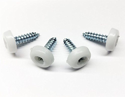 Cherished Registration Number Plate Fixing 4 White Oversized Screws Replacement