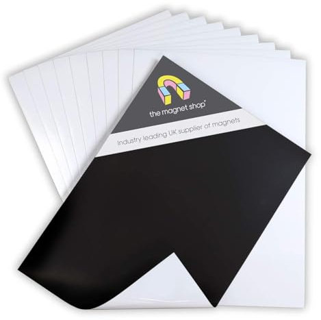 The Magnet Shop Magnetic Photo Paper - A4 Size with Matt Effect Finish for Home and Office Printers - 10 Pack