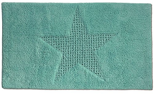 Kela Badematte Lindano 100x60cm aus Baumwolle in Mint, Mintgrün, 100 x 1 x 60 cm