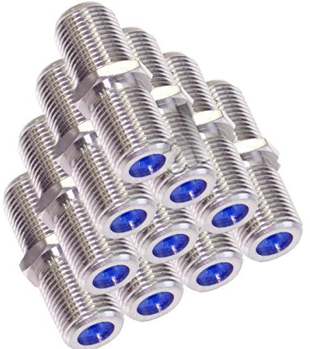 10 Stück Original Cabelcon F-Verbinder Buchse/Buchse F-81-HQ-1 NiTin