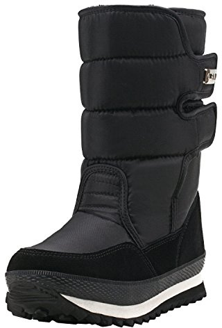 Shenda Men's Mid-calf Snow Boot E1038 Black 9.5US 44EU