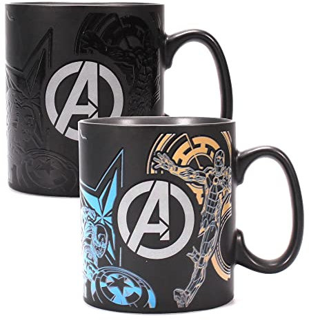 Marvel - Heat Change Mugs - Marvel Avengers Heat Changing Mug - Team